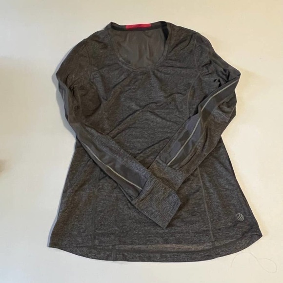 5/ $25 MPG Gray Long Sleeve Mesh Workout Top S - Picture 1 of 9